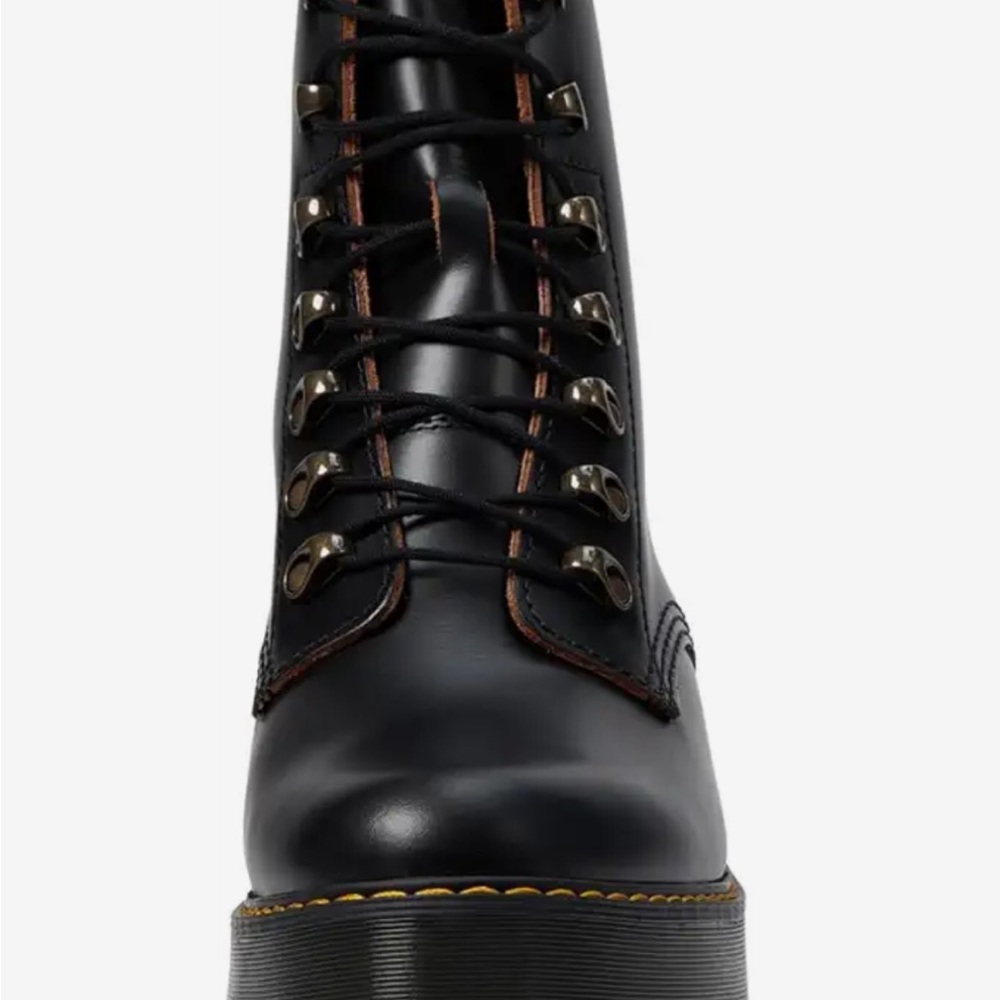 Dr. Martens Black and Brown Leather Boots